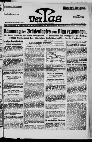 Der Tag on Sep 3, 1917