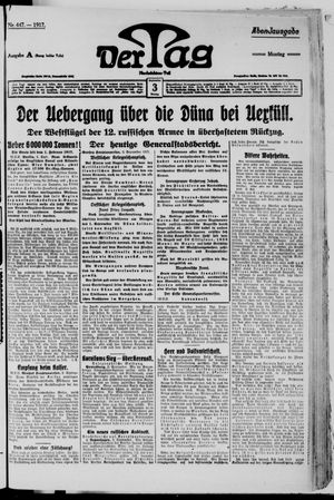 Der Tag on Sep 3, 1917