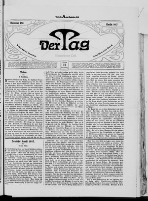 Der Tag vom 11.10.1917