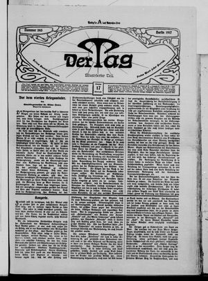 Der Tag on Oct 17, 1917