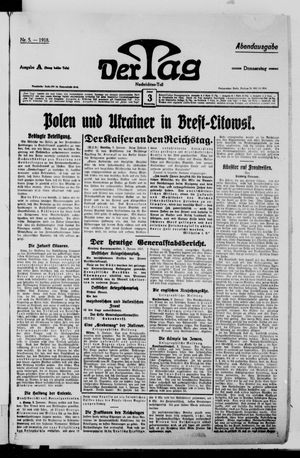 Der Tag vom 03.01.1918