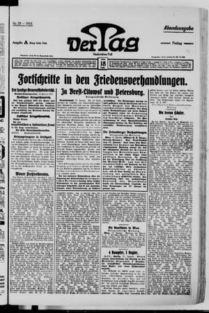 Der Tag on Jan 18, 1918