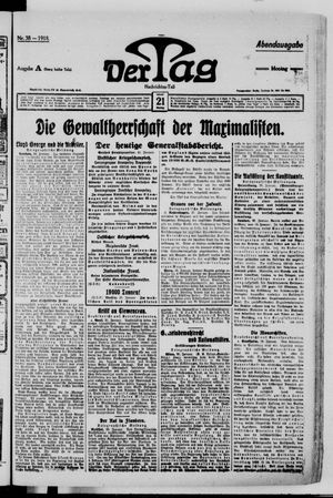 Der Tag on Jan 21, 1918