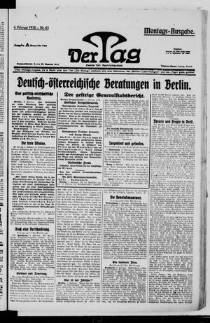 Der Tag on Feb 4, 1918
