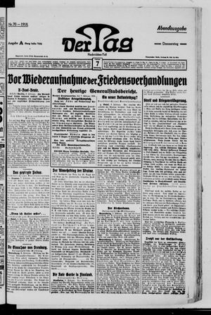 Der Tag on Feb 7, 1918