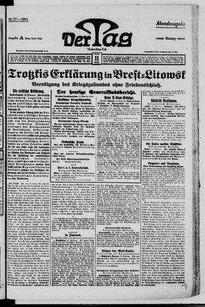 Der Tag vom 11.02.1918