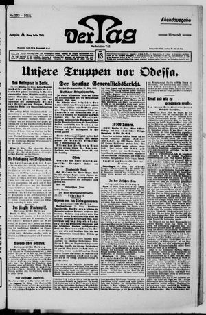 Der Tag vom 13.03.1918