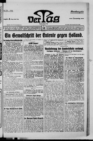 Der Tag vom 14.03.1918