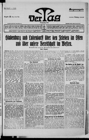 Der Tag vom 15.03.1918