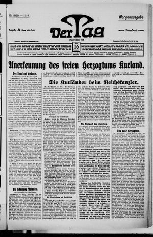 Der Tag vom 16.03.1918