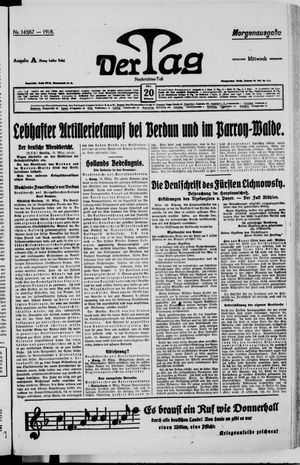 Der Tag vom 20.03.1918