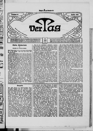 Der Tag on Mar 22, 1918