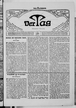 Der Tag vom 29.03.1918