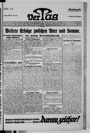 Der Tag vom 30.03.1918