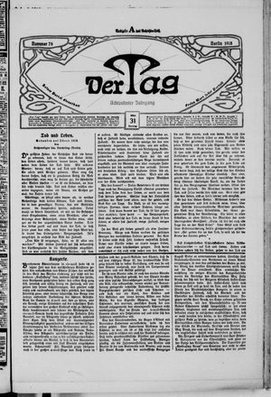 Der Tag vom 31.03.1918