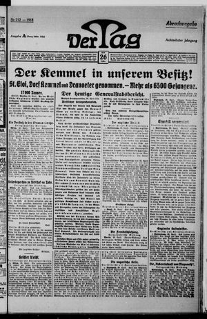 Der Tag vom 26.04.1918
