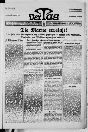 Der Tag vom 31.05.1918