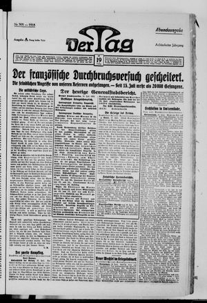 Der Tag vom 19.07.1918