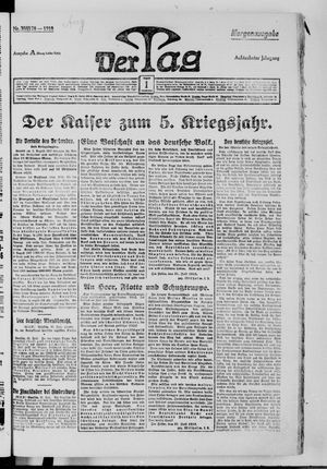 Der Tag vom 01.08.1918