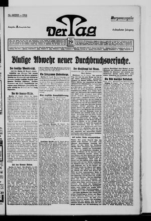Der Tag vom 29.08.1918