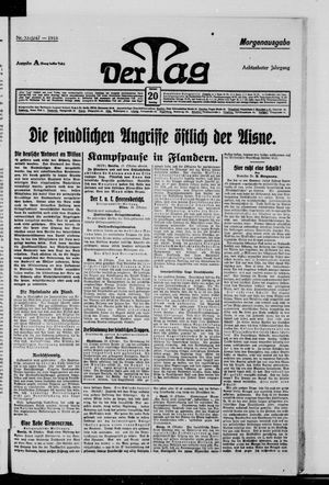 Der Tag on Oct 20, 1918