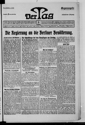 Der Tag vom 08.12.1918