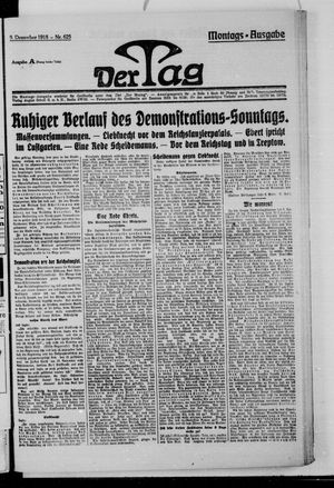 Der Tag vom 09.12.1918