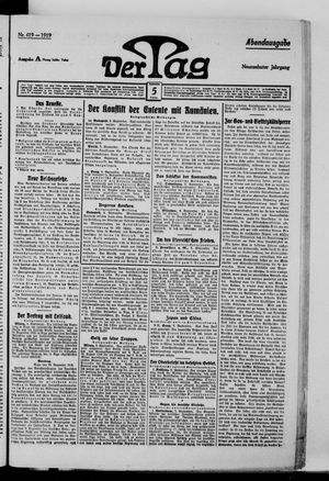 Der Tag vom 05.09.1919