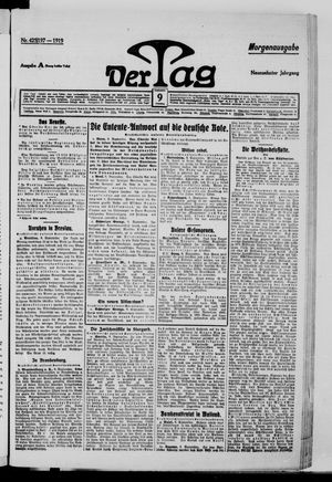 Der Tag vom 09.09.1919