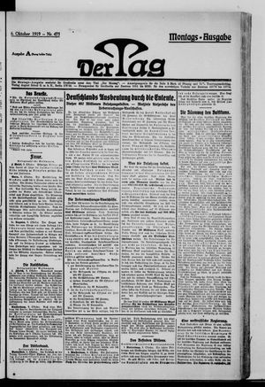 Der Tag vom 06.10.1919