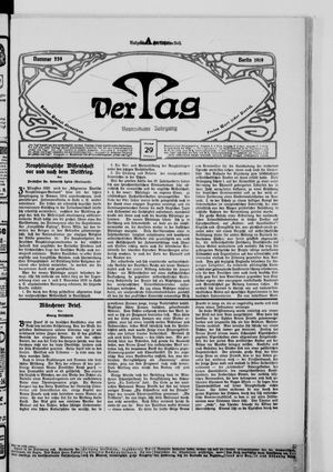 Der Tag vom 29.10.1919