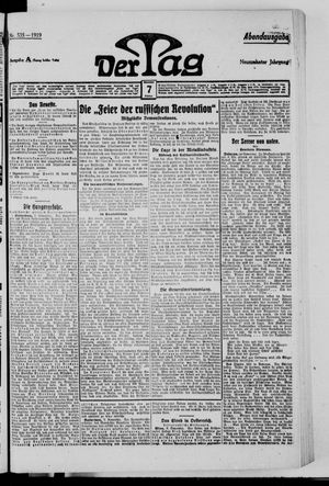 Der Tag vom 07.11.1919