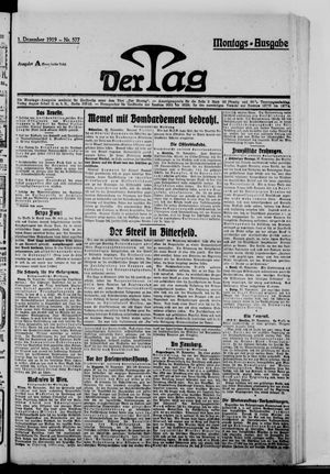 Der Tag vom 01.12.1919
