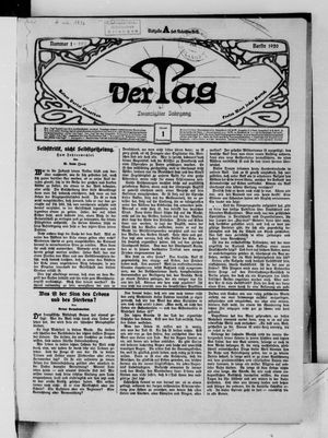 Der Tag on Jan 1, 1920