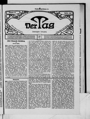Der Tag on Feb 27, 1920