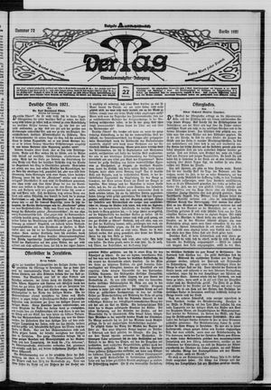 Der Tag on Mar 27, 1921