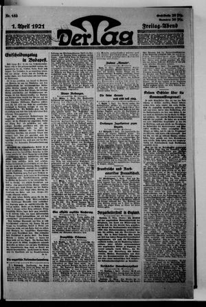 Der Tag on Apr 1, 1921