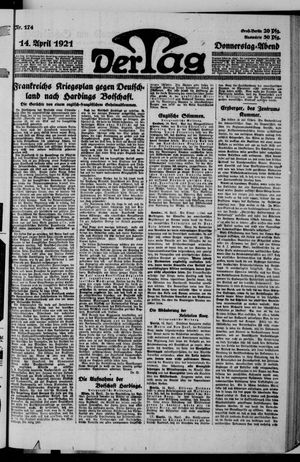 Der Tag on Apr 14, 1921