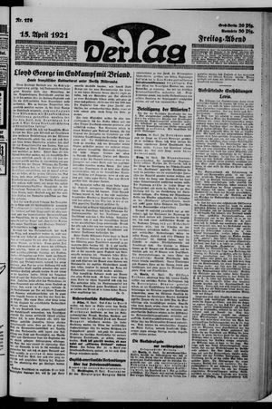 Der Tag vom 15.04.1921