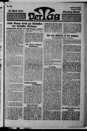 Der Tag vom 19.04.1921