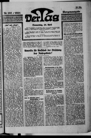 Der Tag vom 28.04.1921