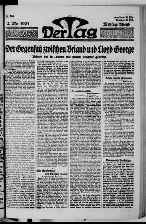 Der Tag on May 2, 1921