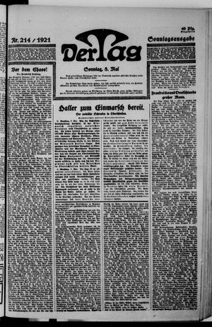 Der Tag on May 8, 1921