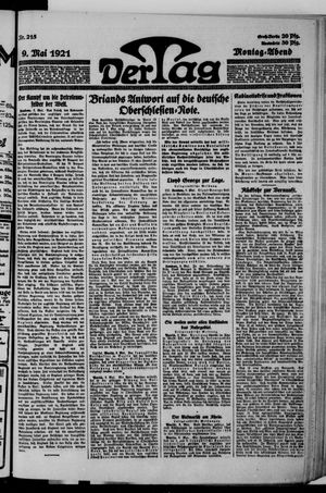 Der Tag vom 09.05.1921