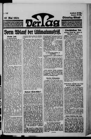 Der Tag on May 10, 1921