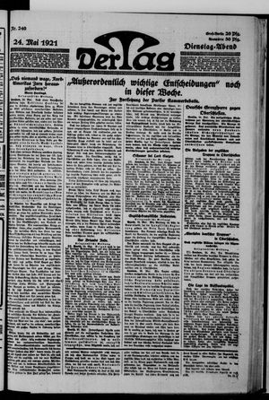 Der Tag vom 24.05.1921