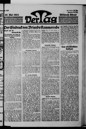 Der Tag on May 25, 1921