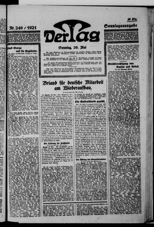Der Tag on May 29, 1921