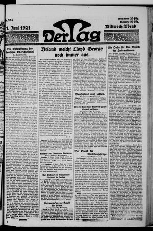 Der Tag vom 01.06.1921
