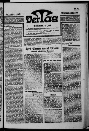 Der Tag on Jun 4, 1921
